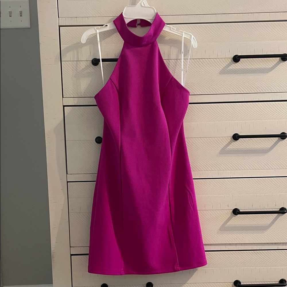 Lulus Chic Fuchsia Backless Dress